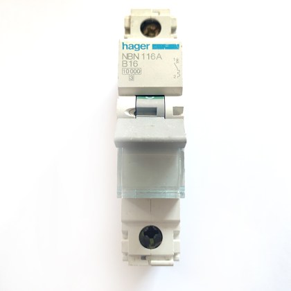 Hager NBN116A B16 16A 16 Amp MCB Circuit Breaker Type B